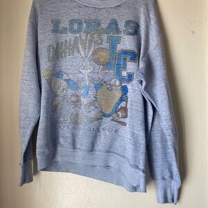 vintage 1993 taz college sports  crewneck  sweater Warner bros. looney tunes md